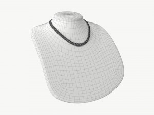 Mannequin Leather for Necklace Jewelry 3D Модель