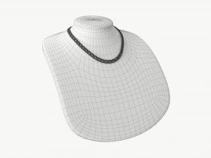 Mannequin Leather for Necklace Jewelry 3D Model