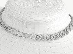 Mannequin Leather for Necklace Jewelry 3D Model