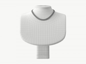Mannequin Leather for Necklace Jewelry 3D Модель