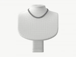 Mannequin Leather for Necklace Jewelry 3D Model