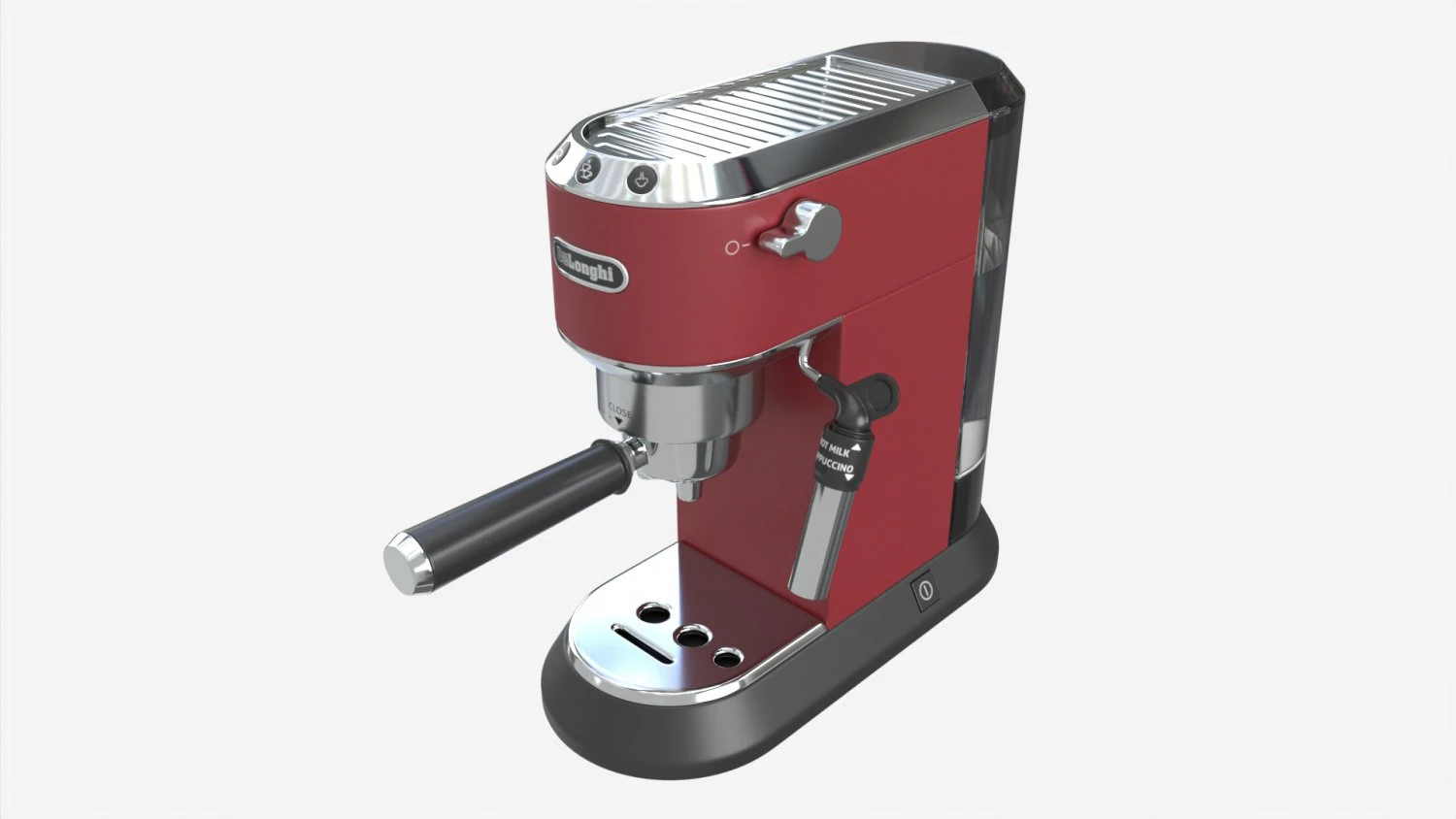 Manual espresso maker Delonghi EC685R Red 3D Model .c4d .max .obj .3ds .fbx .stl .blend 