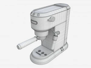Manual espresso maker Delonghi EC685R Red 3D Model