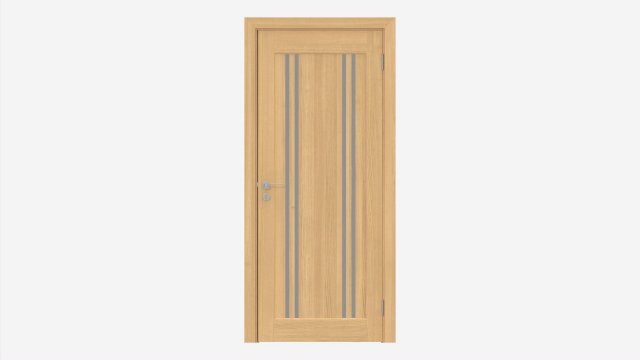 Modern Wooden Interior Door with Furniture 001 Modelo 3D .c4d .max .obj .3ds .fbx .stl .blend