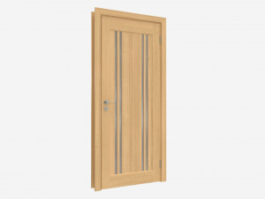 Modern Wooden Interior Door with Furniture 001 Modelo 3D