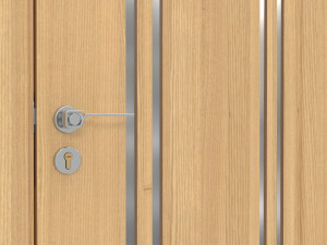 Modern Wooden Interior Door with Furniture 001 Modelo 3D