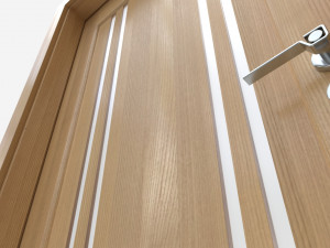 Modern Wooden Interior Door with Furniture 001 Modelo 3D