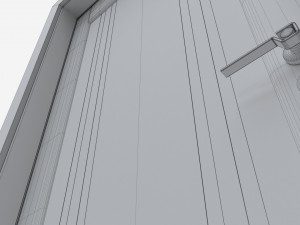 Modern Wooden Interior Door with Furniture 001 Modelo 3D