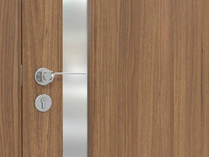Modern Wooden Interior Door with Furniture 002 3D Model