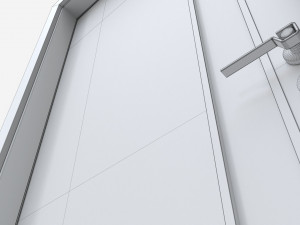 Modern Wooden Interior Door with Furniture 002 3D Model