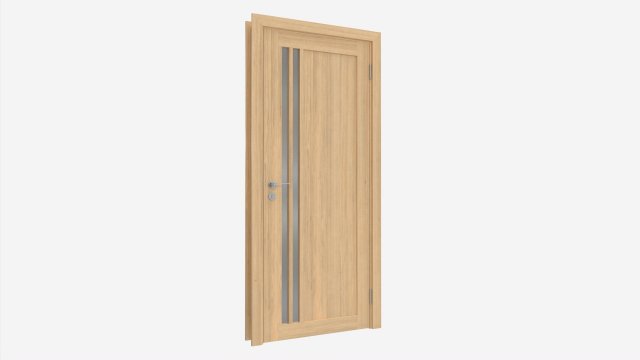 Modern Wooden Interior Door with Furniture 003 3D Model .c4d .max .obj .3ds .fbx .stl .blend