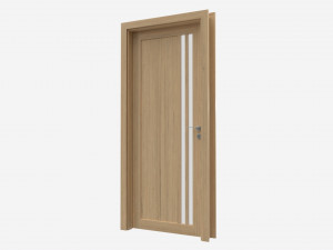 Modern Wooden Interior Door with Furniture 003 3D Model