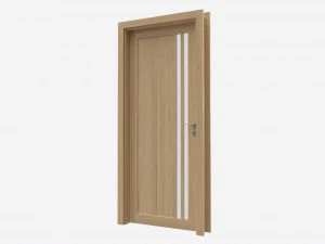 Modern Wooden Interior Door with Furniture 003 3D Model