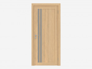 Modern Wooden Interior Door with Furniture 003 3D Model