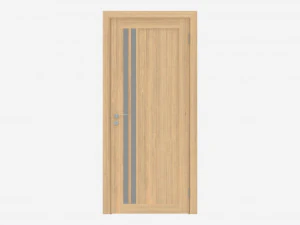Modern Wooden Interior Door with Furniture 003 3D Model