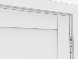 Modern Wooden Interior Door with Furniture 003 3D Model