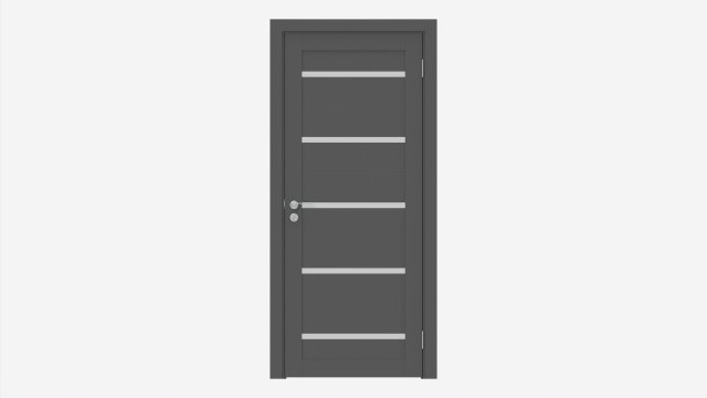Modern Wooden Interior Door with Furniture 004 3D 模型 .c4d .max .obj .3ds .fbx .stl .blend 