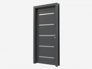 Modern Wooden Interior Door with Furniture 004 3D 模型