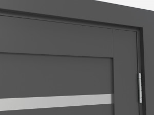 Modern Wooden Interior Door with Furniture 004 3D 模型