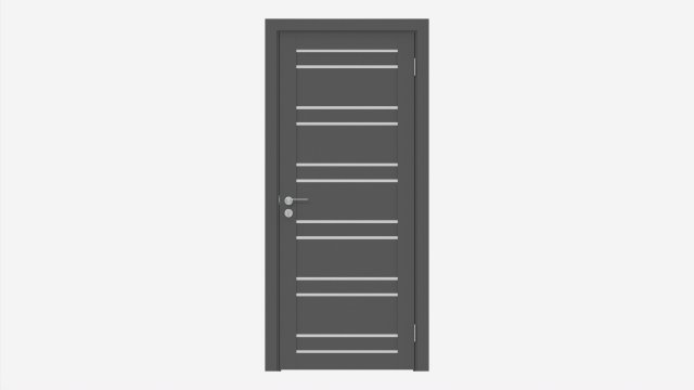 Modern Wooden Interior Door with Furniture 005 3D Model .c4d .max .obj .3ds .fbx .stl .blend 