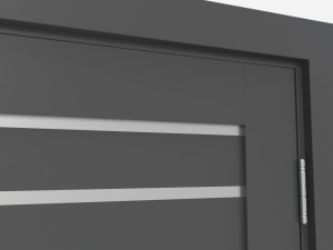 Modern Wooden Interior Door with Furniture 005 3D Model