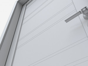 Modern Wooden Interior Door with Furniture 005 3D Model