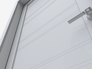 Modern Wooden Interior Door with Furniture 005 3D Model