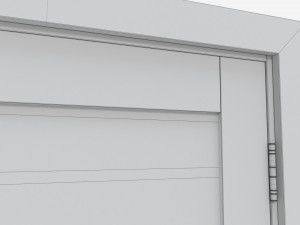 Modern Wooden Interior Door with Furniture 005 3D Model