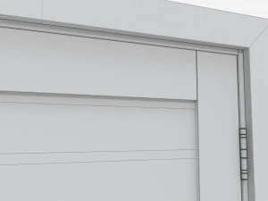 Modern Wooden Interior Door with Furniture 005 3D Model