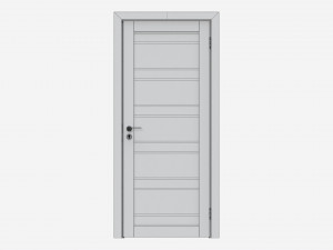 Modern Wooden Interior Door with Furniture 005 3D Model