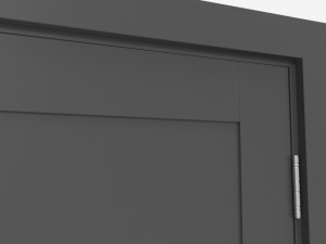 Modern Wooden Interior Door with Furniture 006 3D Model