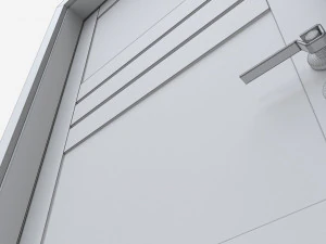 Modern Wooden Interior Door with Furniture 006 3D Model