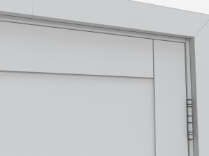 Modern Wooden Interior Door with Furniture 006 3D Model