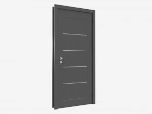 Porte int&eacute;rieure moderne en bois avec meubles 007 Modèle 3D