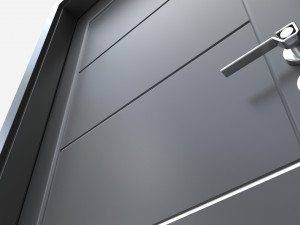 Modern Wooden Interior Door with Furniture 007 3D Модель