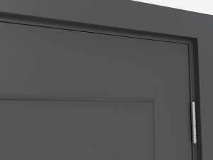 Modern Wooden Interior Door with Furniture 007 3D Модель