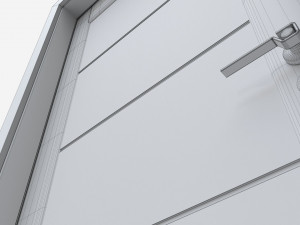 Modern Wooden Interior Door with Furniture 007 3D Модель
