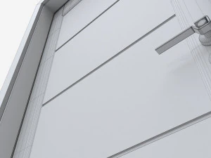 Porte int&eacute;rieure moderne en bois avec meubles 007 Modèle 3D