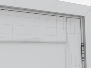 Porte int&eacute;rieure moderne en bois avec meubles 007 Modèle 3D