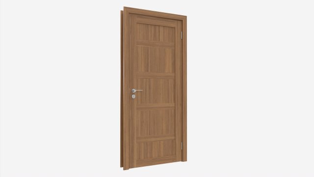 Modern Wooden Interior Door with Furniture 008 Model 3D .c4d .max .obj .3ds .fbx .stl .blend 