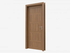 Modern Wooden Interior Door with Furniture 008 3D Model