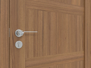 Modern Wooden Interior Door with Furniture 008 Model 3D