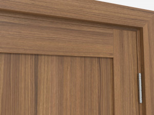 Modern Wooden Interior Door with Furniture 008 Model 3D