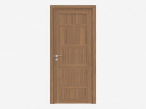 Modern Wooden Interior Door with Furniture 008 Model 3D