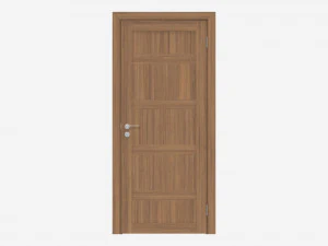 Modern Wooden Interior Door with Furniture 008 3D Model