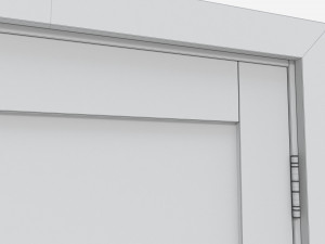 Modern Wooden Interior Door with Furniture 008 Model 3D