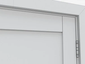 Modern Wooden Interior Door with Furniture 008 3D Model