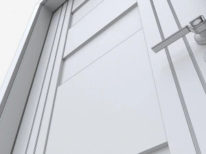 Modern Wooden Interior Door with Furniture 009 3D Model