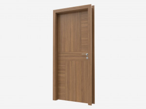 Modern Wooden Interior Door with Furniture 010 3D 模型