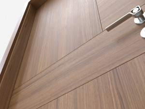 Modern Wooden Interior Door with Furniture 010 3D 模型
